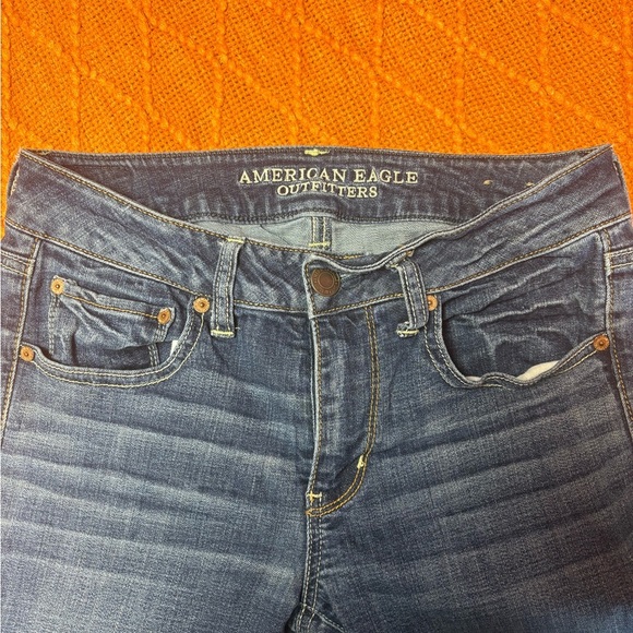 American Eagle Outfitters Blue Flare Wide Leg Jeans - Picture 7 of 8